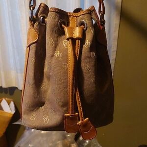 Dooney & Brucke Brown Monogram Bucket Bag